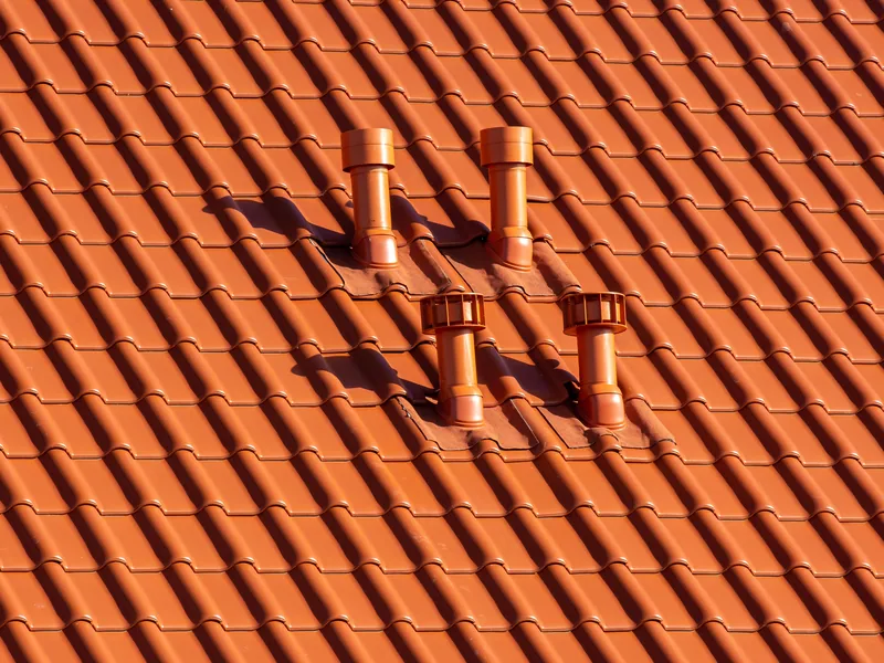 Sortie de toiture et extracteur du réseau de ventilation — Ariège